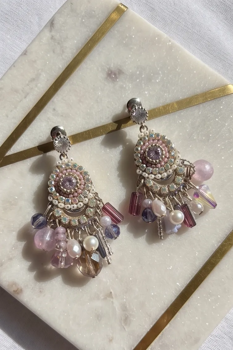 Vintage Medalist Medallion Chandelier Earrings